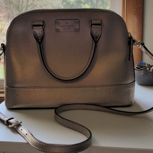 Rose gold Kate Spade crossbody satchel